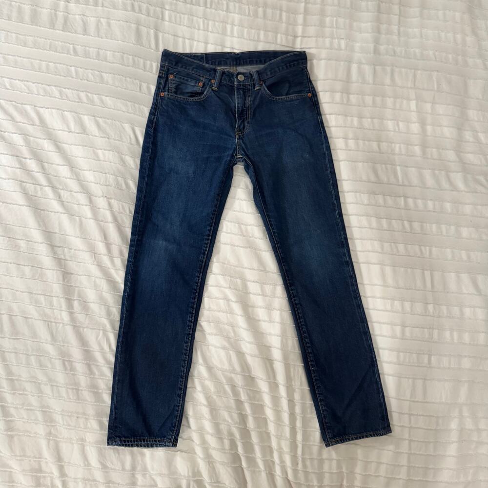 Levi's 511 Slim Fit Jeans W31 L30 Dark Rinse Mid Rise Straight Leg Americana - Picture 11 of 14